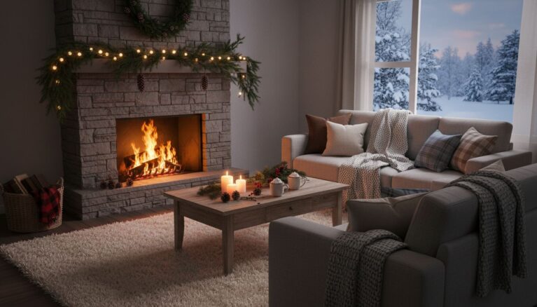 Winterdeko Wohnzimmer: Ideen für pure Gemütlichkeit