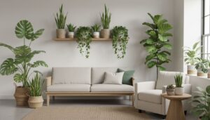 Wohnzimmer Pflanzen Deko: Grüne Oase stilvoll gestalten