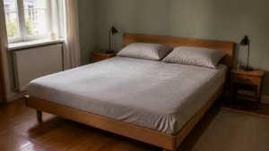 Doppelbett: Maße, Bauformen und richtige Auswahl [Bildinhalt mit KI erstellt]