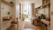 Kleine Wohnung platzsparend einrichten mit multifunktionalen Möbeln [Bildinhalt mit KI erstellt]
