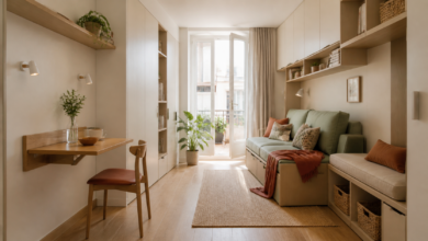 Kleine Wohnung platzsparend einrichten mit multifunktionalen Möbeln [Bildinhalt mit KI erstellt]