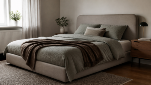 Moderne Polsterbetten – Trends, die die Schlafzimmer dominieren [Bildinhalt mit KI erstellt]