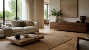 Wohnzimmer Ideen mit Holz: Natürlich & Modern [Bildinhalt mit KI erstellt]